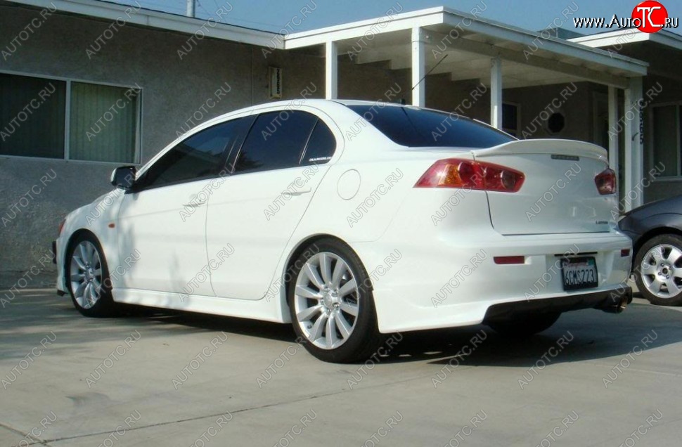 4 149 р. Лип спойлер DUCKBILL Mitsubishi Lancer 10 седан дорестайлинг (2007-2010) (Неокрашенный)  с доставкой в г. Санкт‑Петербург