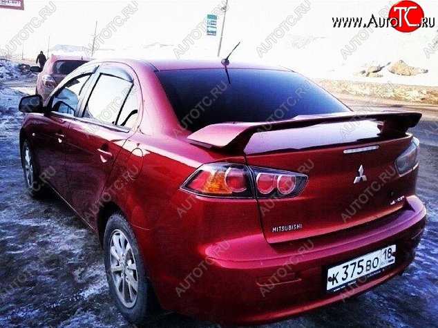 4 599 р. Спойлер Сток 2л  Mitsubishi Lancer  10 (2007-2017) седан дорестайлинг, седан рестайлинг (Неокрашенный)  с доставкой в г. Санкт‑Петербург