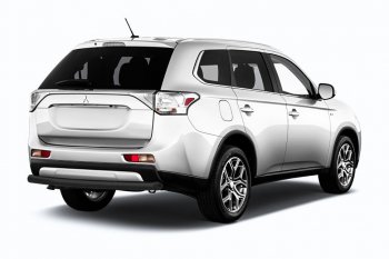 5 499 р. Защита заднего бампера Slitkoff (короткая, d57)  Mitsubishi Outlander  GF (2015-2018) 2-ой рестайлинг (Сталь с полимерным покрытием. Цвет: чёрный)  с доставкой в г. Санкт‑Петербург. Увеличить фотографию 1