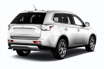 7 999 р. Защита заднего бампера Slitkoff (волна длинная, d57)  Mitsubishi Outlander  GF (2015-2018) 2-ой рестайлинг (Сталь с полимерным покрытием. Цвет: чёрный)  с доставкой в г. Санкт‑Петербург. Увеличить фотографию 1