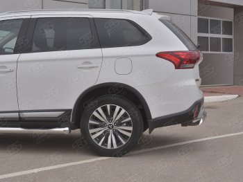 15 999 р. Защита заднего бампера (Ø75x42 мм, нержавейка) Russtal Mitsubishi Outlander GF 3-ий рестайлинг (2018-2022)  с доставкой в г. Санкт‑Петербург. Увеличить фотографию 3