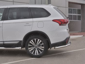 16 799 р. Защита заднего бампера (Ø63 мм, нержавейка) RUSSTAL  Mitsubishi Outlander  GF (2018-2022) 3-ий рестайлинг  с доставкой в г. Санкт‑Петербург. Увеличить фотографию 3