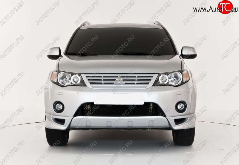 4 099 р. Клыки на передний бампер Centre Tuning  Mitsubishi Outlander  XL (2005-2009) (Неокрашенные)  с доставкой в г. Санкт‑Петербург