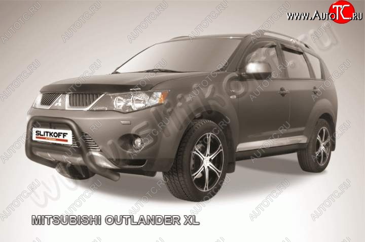 14 849 р. Кенгурятник d57 низкий  Mitsubishi Outlander  XL (2005-2009) (CW)  дорестайлинг (Цвет: серебристый)  с доставкой в г. Санкт‑Петербург