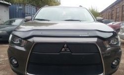 2 899 р. Сетка на бампер Russtal (черная)  Mitsubishi Outlander  XL (2010-2013)  с доставкой в г. Санкт‑Петербург. Увеличить фотографию 1