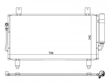 4 799 р. Радиатор кондиционера SAT Mitsubishi Outlander GF дорестайлинг (2012-2014)  с доставкой в г. Санкт‑Петербург. Увеличить фотографию 1