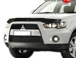 2 499 р. Дефлектор капота NovLine Mitsubishi Outlander XL (CW)  рестайлинг (2010-2013)  с доставкой в г. Санкт‑Петербург. Увеличить фотографию 1