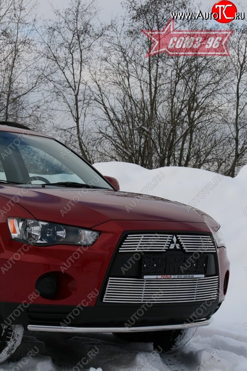 8 729 р. Защита переднего бампера из одинарной трубы диаметром 42мм Souz-96  Mitsubishi Outlander  XL (2010-2013) (CW)  рестайлинг  с доставкой в г. Санкт‑Петербург