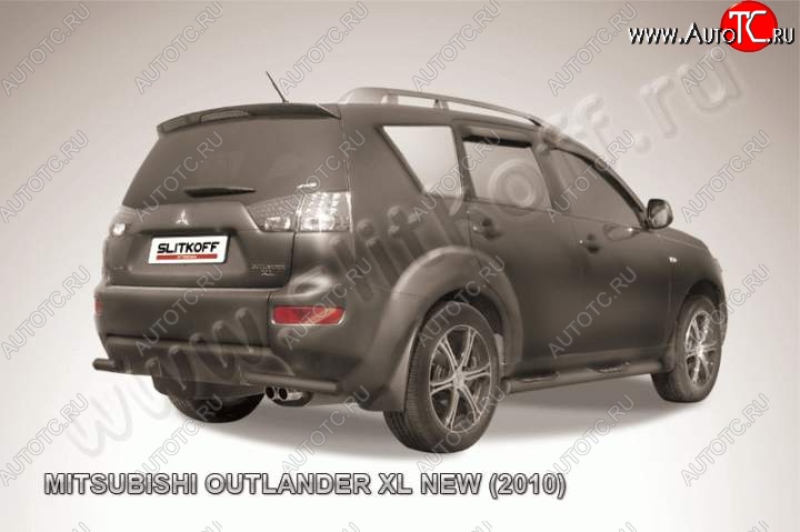 4 999 р. Уголки d57  Mitsubishi Outlander  XL (2010-2013) (CW)  рестайлинг (Цвет: серебристый)  с доставкой в г. Санкт‑Петербург