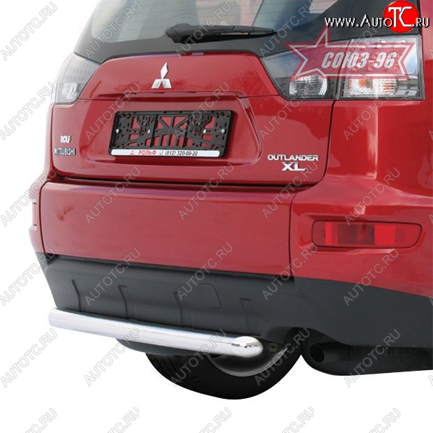 6 884 р. Защита заднего бампера Souz-96 (d60) Mitsubishi Outlander XL (CW)  рестайлинг (2010-2013)  с доставкой в г. Санкт‑Петербург