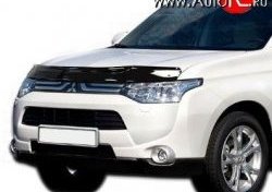 2 799 р. Дефлектор капота NovLine  Mitsubishi Outlander  GF (2012-2014) дорестайлинг  с доставкой в г. Санкт‑Петербург. Увеличить фотографию 1