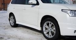 6 199 р. Пороги накладки Broomer Design  Mitsubishi Outlander  GF (2012-2014) дорестайлинг (Неокрашенные)  с доставкой в г. Санкт‑Петербург. Увеличить фотографию 3