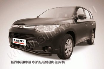 Защита переднего бампера Slitkoff (57мм) Mitsubishi Outlander GF дорестайлинг (2012-2014)