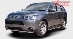 10 934 р. Защита переднего бампера диаметр трубы 42 мм Premium Souz-96 Mitsubishi Outlander GF дорестайлинг (2012-2014)  с доставкой в г. Санкт‑Петербург. Увеличить фотографию 1