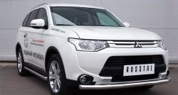 12 499 р. Одинарная защита переднего бампера диаметром 63 мм Russtal Mitsubishi Outlander GF 1-ый рестайлинг (2014-2016)  с доставкой в г. Санкт‑Петербург. Увеличить фотографию 4