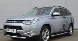 12 499 р. Одинарная защита переднего бампера диаметром 63 мм Russtal Mitsubishi Outlander GF дорестайлинг (2012-2014)  с доставкой в г. Санкт‑Петербург. Увеличить фотографию 4