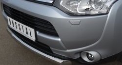 14 599 р. Одинарная защита переднего бампера диаметром 76 мм Russtal Mitsubishi Outlander GF дорестайлинг (2012-2014)  с доставкой в г. Санкт‑Петербург. Увеличить фотографию 1