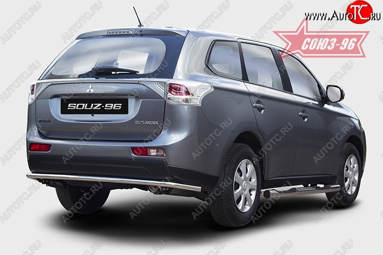 10 799 р. Защита заднего бампера Souz-96 Premium (d42) Mitsubishi Outlander GF дорестайлинг (2012-2014)  с доставкой в г. Санкт‑Петербург