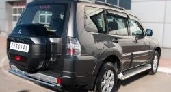 14 599 р. Защита заднего бампера (Ø76 мм, нержавейка) Russtal Mitsubishi Pajero 4 V90 2-ой рестайлинг (2014-2020)  с доставкой в г. Санкт‑Петербург. Увеличить фотографию 4