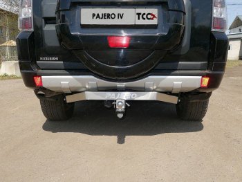 17 999 р. Фаркоп (тягово-сцепное устройство) TCC (надпись Pajero)  Mitsubishi Pajero ( 4 V90,  4 V80) (2006-2020) дорестайлинг, дорестайлинг, 1-ый рестайлинг, 3 дв. 1-ый рестайлинг, 2-ой рестайлинг (Оцинкованный, шар E)  с доставкой в г. Санкт‑Петербург. Увеличить фотографию 1