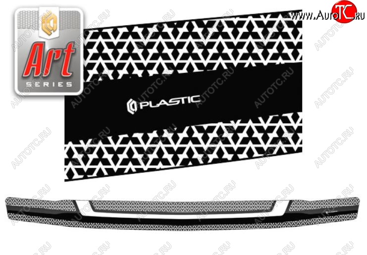 2 099 р. Дефлектор капота CA-Plastiс  Mitsubishi Pajero  3 V70 (1999-2003) (Серия Art черная)  с доставкой в г. Санкт‑Петербург