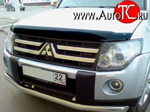 2 699 р. Дефлектор капота NovLine Mitsubishi Pajero 4 V90 дорестайлинг (2006-2011)  с доставкой в г. Санкт‑Петербург