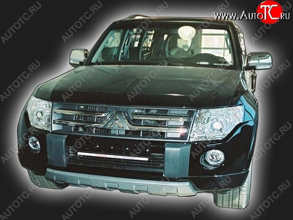 11 549 р. Накладка на передний бампер (Wagon) CT Mitsubishi Pajero 4 V90 дорестайлинг (2006-2011) (Неокрашенная)  с доставкой в г. Санкт‑Петербург