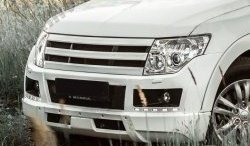 8 199 р. Решётка радиатора BROOMER Design  Mitsubishi Pajero ( 4 V90,  4 V80) (2006-2015) дорестайлинг, дорестайлинг, 1-ый рестайлинг, 3 дв. 1-ый рестайлинг (Неокрашенная)  с доставкой в г. Санкт‑Петербург. Увеличить фотографию 3