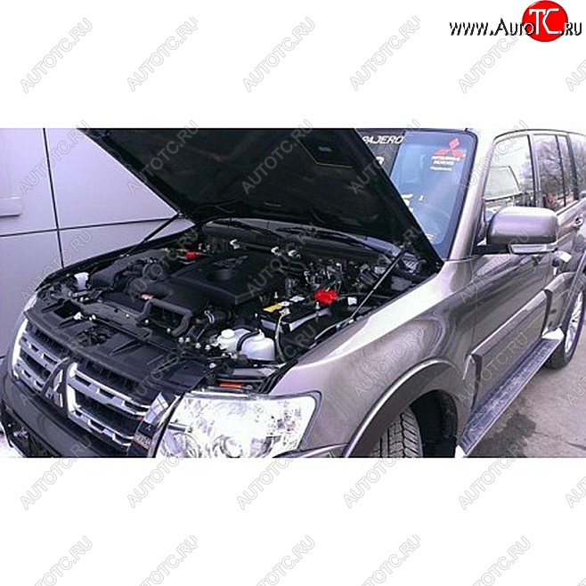 2 349 р. Упоры капота Russtal Mitsubishi Pajero 4 V80 дорестайлинг (2006-2011)  с доставкой в г. Санкт‑Петербург