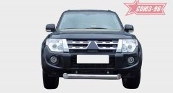 Защита переднего бампера одинарная Souz-96 (d100) Mitsubishi Pajero 4 V90 2-ой рестайлинг (2014-2020)