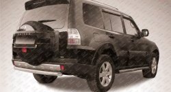 Защита заднего бампера из короткой трубы диаметром 76 мм Slitkoff Mitsubishi Pajero 4 V90 дорестайлинг (2006-2011)