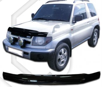 1 749 р. Дефлектор капота (H61-H77 5D, 1.8 л.) CA-Plastic  Mitsubishi Pajero iO (1998-2007) (Classic черный, Без надписи)  с доставкой в г. Санкт‑Петербург. Увеличить фотографию 1