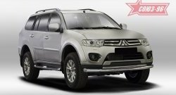 15 389 р. Защита переднего бампера двойная Souz-96 (d76/42) Mitsubishi Pajero Sport QE дорестайлинг (2015-2021)  с доставкой в г. Санкт‑Петербург. Увеличить фотографию 1