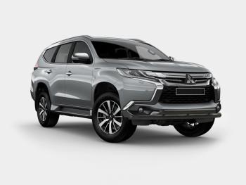 11 899 р. Защита переднего бампера (2 трубы Ø63 мм, окрашенная) Russtal Mitsubishi Pajero Sport QE дорестайлинг (2015-2021) (черный муар)  с доставкой в г. Санкт‑Петербург. Увеличить фотографию 1