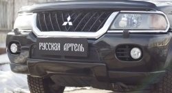 1 879 р. Защитная сетка решетки переднего бампера РА  Mitsubishi Pajero Sport  PA (1996-2004) дорестайлинг  с доставкой в г. Санкт‑Петербург. Увеличить фотографию 1