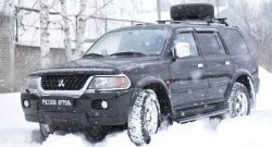 739 р. Зимняя заглушка решетки переднего бампера РА  Mitsubishi Pajero Sport  1 PA (1996-2004)  с доставкой в г. Санкт‑Петербург. Увеличить фотографию 6