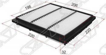 Фильтр воздушный двигателя SAT Mitsubishi (Митсубиси) Pajero Sport (Паджеро)  PA (1996-2008) PA дорестайлинг, рестайлинг