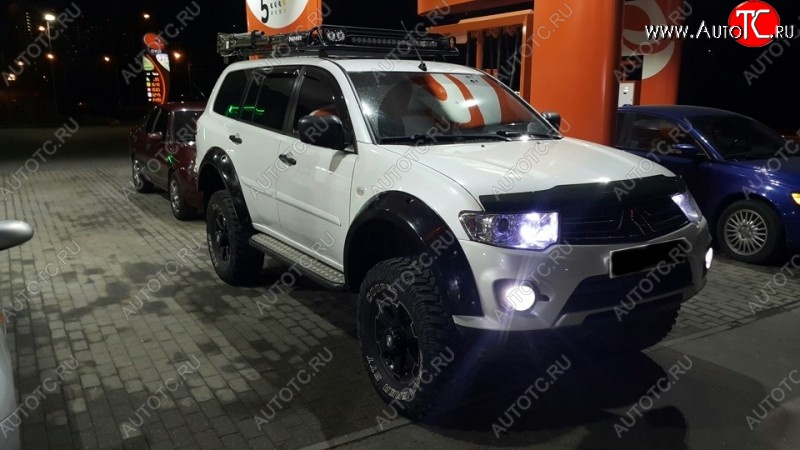 15 349 р. Накладки на колёсные арки BUSHWACKER Mitsubishi Pajero Sport PB дорестайлинг (2008-2013) (Неокрашенные)  с доставкой в г. Санкт‑Петербург