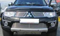 Декоративная вставка воздухозаборника Berkut Mitsubishi Pajero Sport 2 PB дорестайлинг (2008-2013)