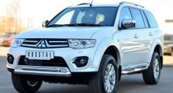 18 799 р. Защита переднего бампера (2 трубыØ76 и 42 мм, нержавейка) Russtal Mitsubishi Pajero Sport PB рестайлинг (2013-2017)  с доставкой в г. Санкт‑Петербург. Увеличить фотографию 4