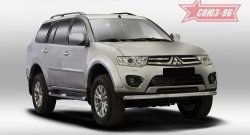 Защита переднего бампера одинарная Souz-96 (d60). Mitsubishi Pajero Sport PB дорестайлинг (2008-2013)