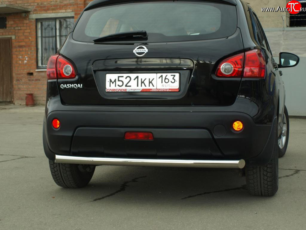 6 149 р. Защита заднего бампера 63,5 мм Nissan Qashqai 1 дорестайлинг (2007-2010)  с доставкой в г. Санкт‑Петербург