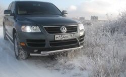 13 699 р. Двойная Защита переднего бампера Metall Design Volkswagen Touareg GP дорестайлинг (2002-2007)  с доставкой в г. Санкт‑Петербург. Увеличить фотографию 1