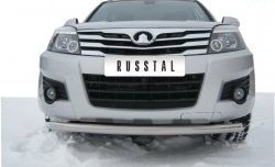 11 999 р. Одинарная защита переднего бампера Russtal диаметром 63 мм Great Wall Hover H3  дорестайлинг (2010-2014)  с доставкой в г. Санкт‑Петербург. Увеличить фотографию 1