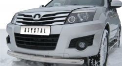 13 999 р. Одинарная защита переднего бампера Russtal диаметром 76 мм Great Wall Hover H3  дорестайлинг (2010-2014)  с доставкой в г. Санкт‑Петербург. Увеличить фотографию 1