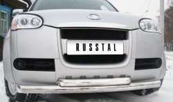 21 899 р. Защита переднего бампера (2 трубыØ76 и 63 мм, нержавейка) Russtal  Great Wall Wingle 3 (2005-2011)  с доставкой в г. Санкт‑Петербург. Увеличить фотографию 3