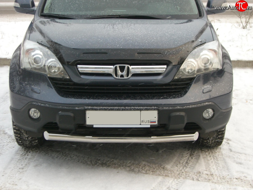 13 549 р. Одинарная защита переднего бампера Russtal 70 мм Honda CR-V RE1,RE2,RE3,RE4,RE5,RE7 дорестайлинг (2007-2010)  с доставкой в г. Санкт‑Петербург