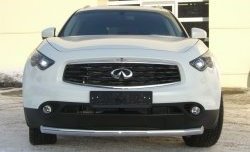 15 899 р. Одинарная защита переднего бампера Russtal диаметром 63 мм INFINITI FX35 S51 дорестайлинг (2008-2011)  с доставкой в г. Санкт‑Петербург. Увеличить фотографию 1