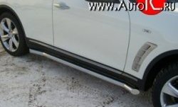 Защита порогов Russtal из круглой трубы диаметром 76 мм INFINITI FX35 S51 дорестайлинг (2008-2011)