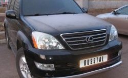 Одинарная защита переднего бампера Russtal 76 мм Lexus GX 470 J120 дорестайлинг (2002-2007)